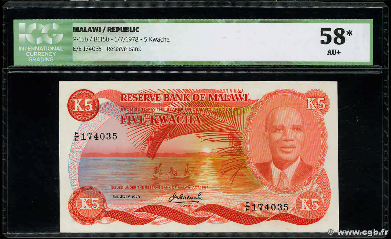 5 Kwacha MALAWI  1978 P.15b SC