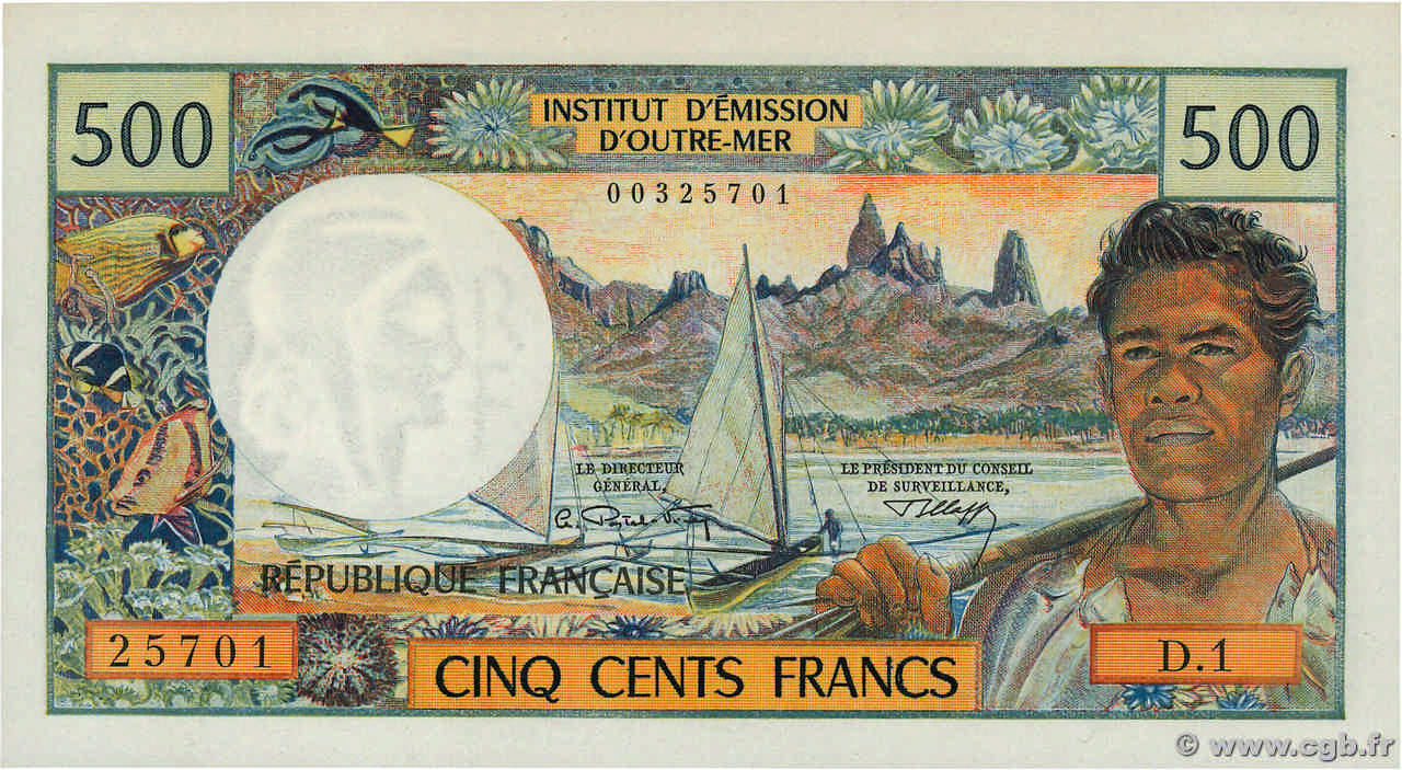 500 Francs NEW CALEDONIA  1970 P.60a UNC