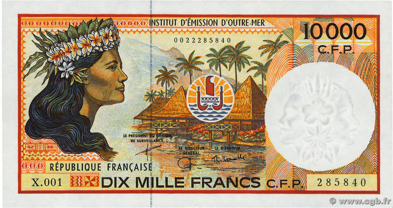 10000 Francs POLYNÉSIE, TERRITOIRES D OUTRE MER  2002 P.04e SUP