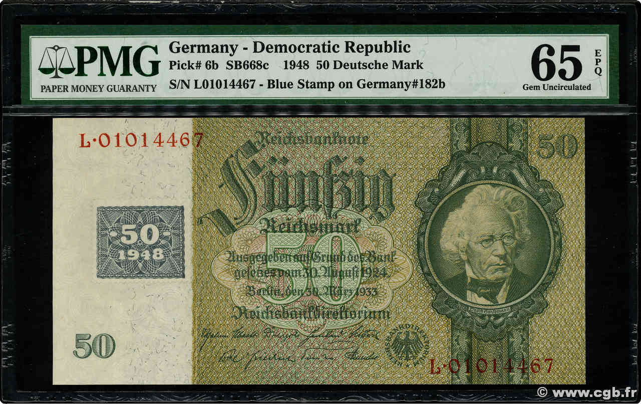 50 Deutsche Mark ALLEMAGNE DE L EST  1948 P.06b NEUF