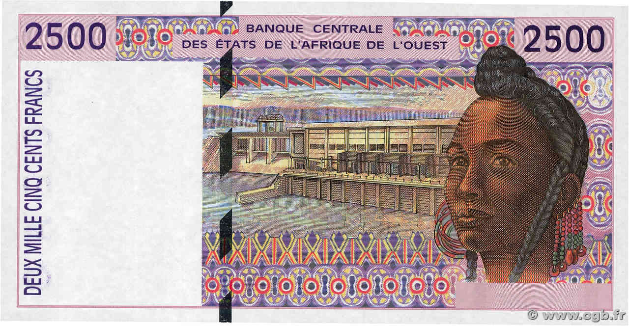 2500 Francs Épreuve ÉTATS DE L AFRIQUE DE L OUEST  1992 P.x12- pr.NEUF