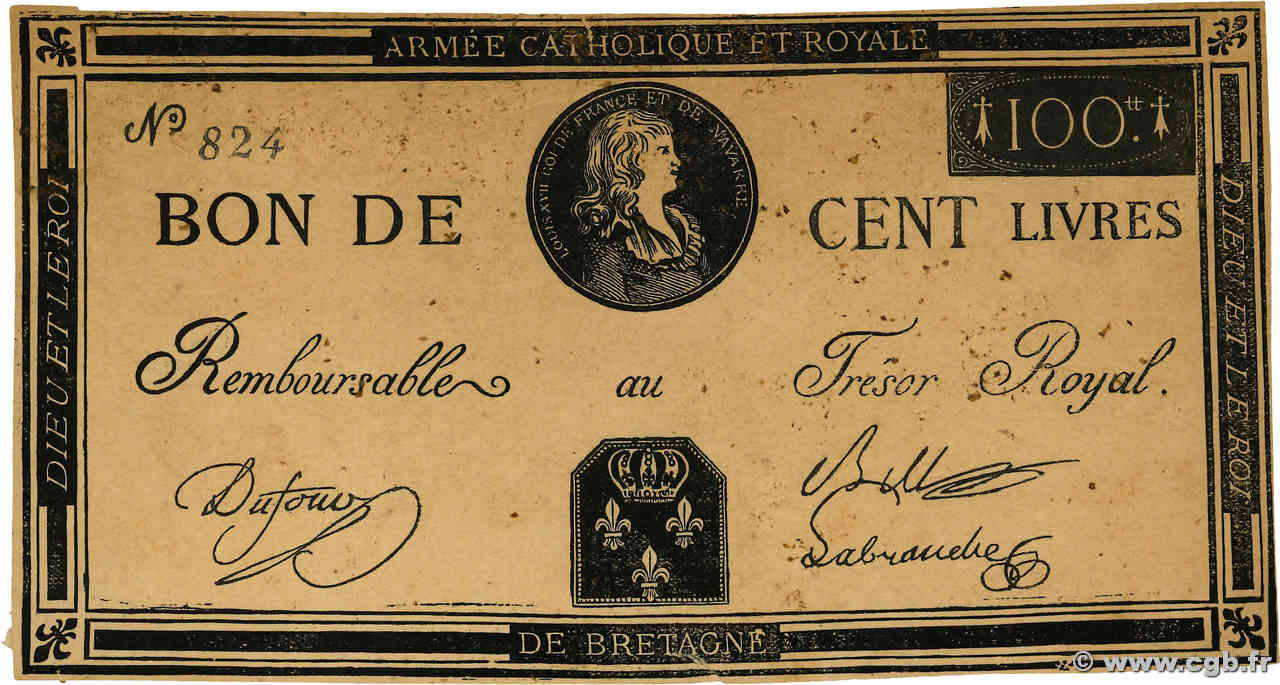 100 Livres Faux FRANCE  1794 Laf.278 SUP