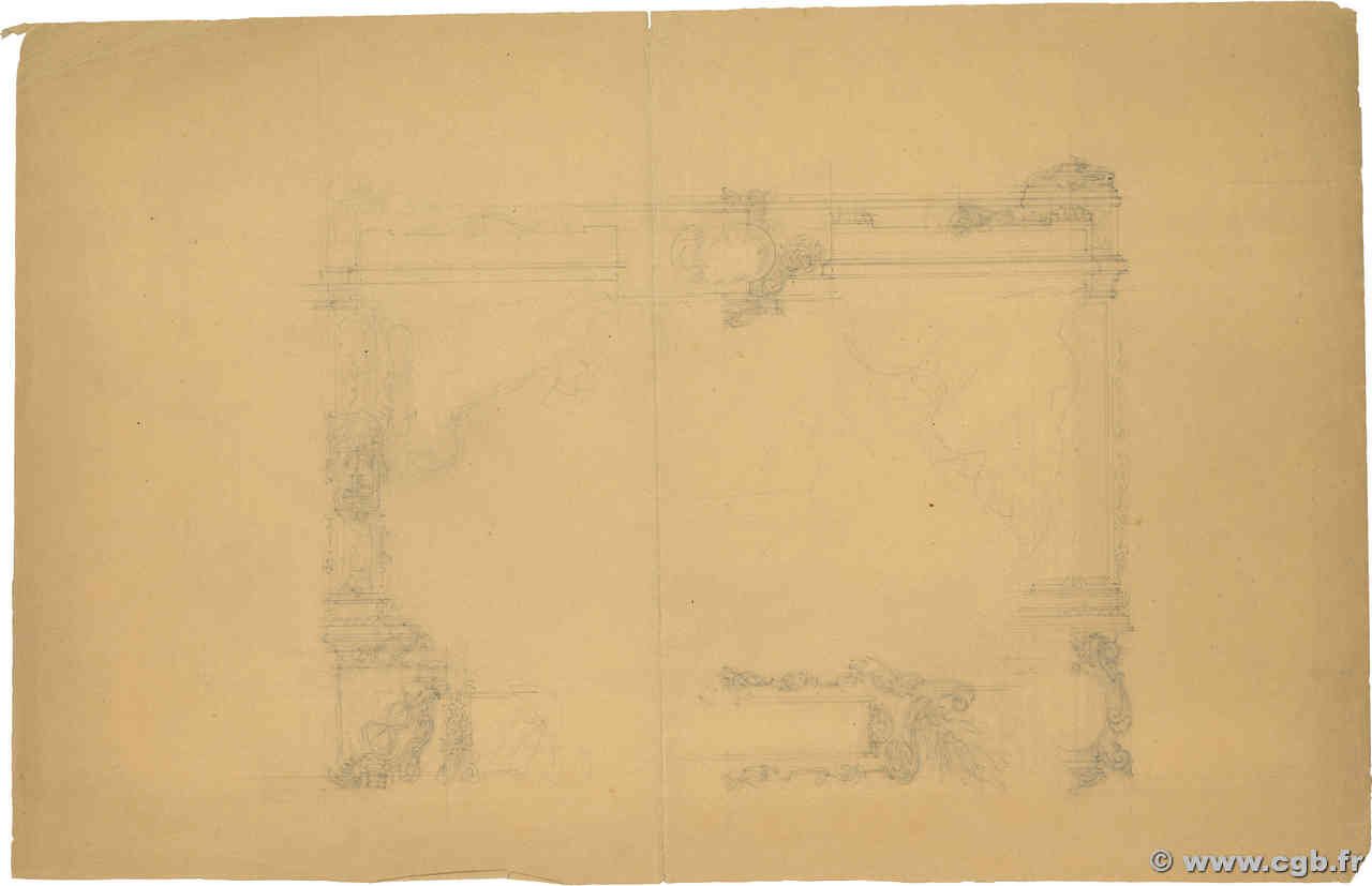 Esquisse Dessin FRANCIA  1900 F.- BB