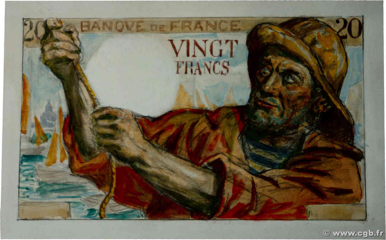 20 Francs PÊCHEUR Photo FRANCIA  1940 F.13.00 FDC