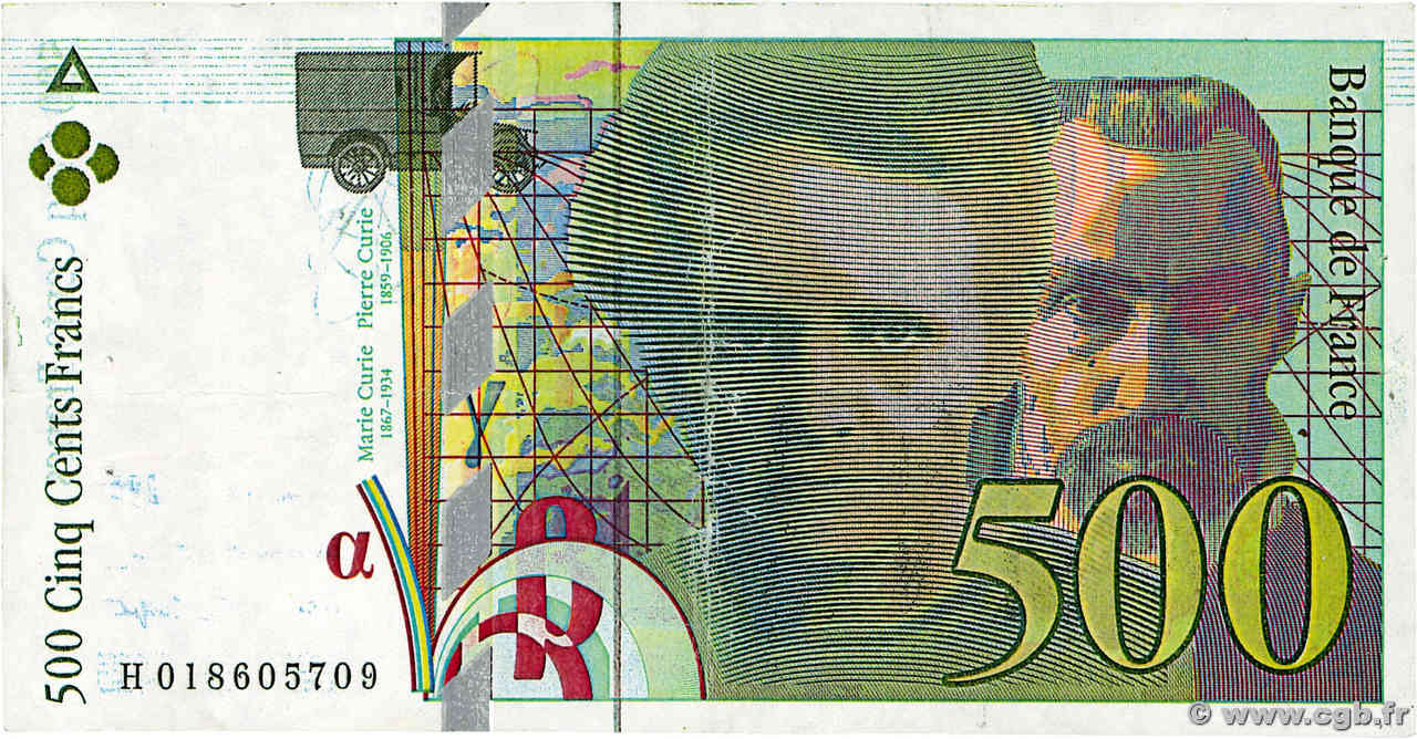 500 Francs PIERRE ET MARIE CURIE Faux FRANKREICH  1994 F.76.01x SS