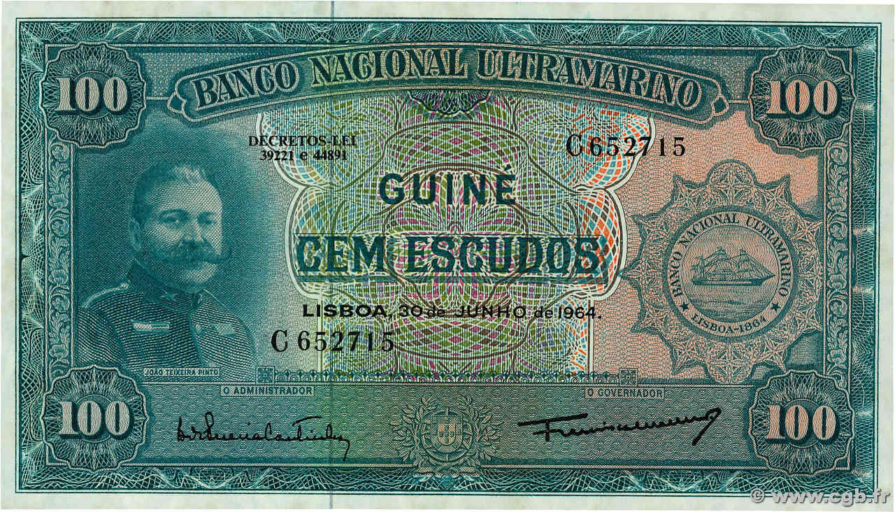 100 Escudos GUINÉE PORTUGAISE  1964 P.041a pr.NEUF