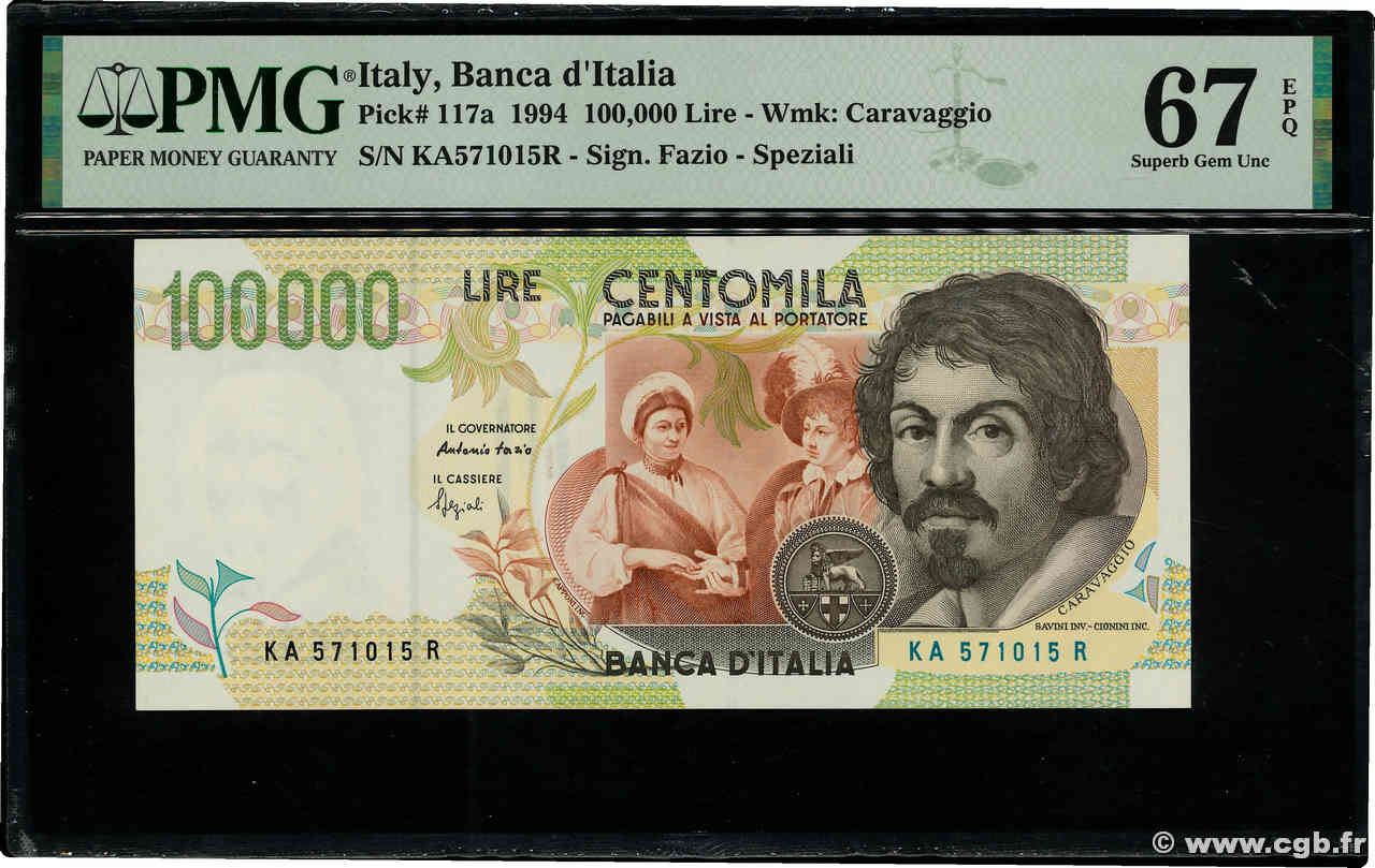 100000 Lire ITALIEN  1994 P.117a ST