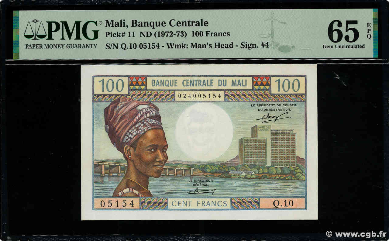 100 Francs MALI  1972 P.11 NEUF