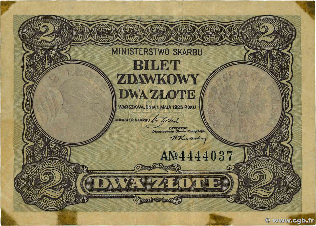 2 Zlotych POLONIA  1925 P.047 MB