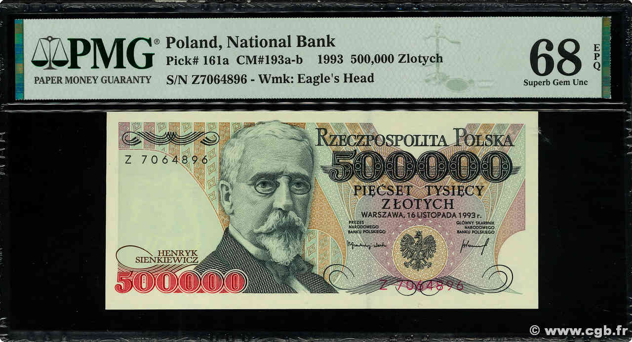 500000 Zlotych POLOGNE  1993 P.161a NEUF