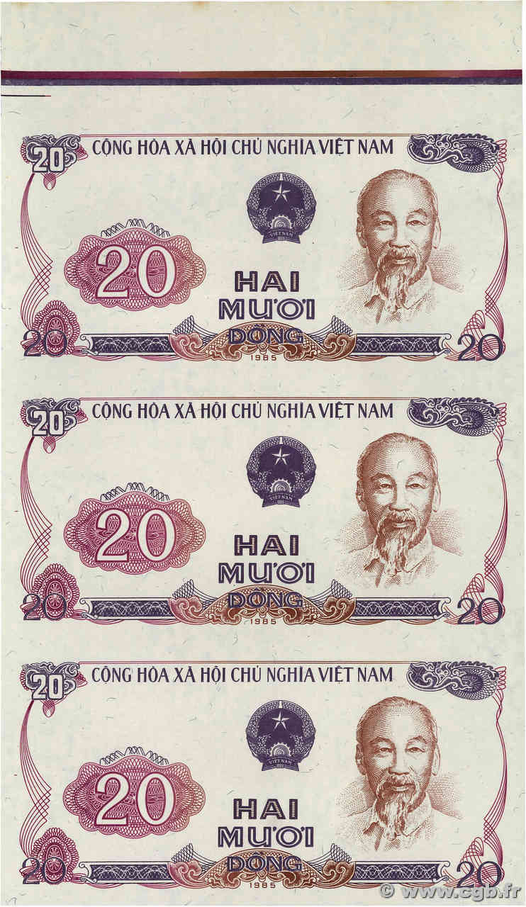 20 Dong Épreuve VIET NAM  1985 P.094e UNC-