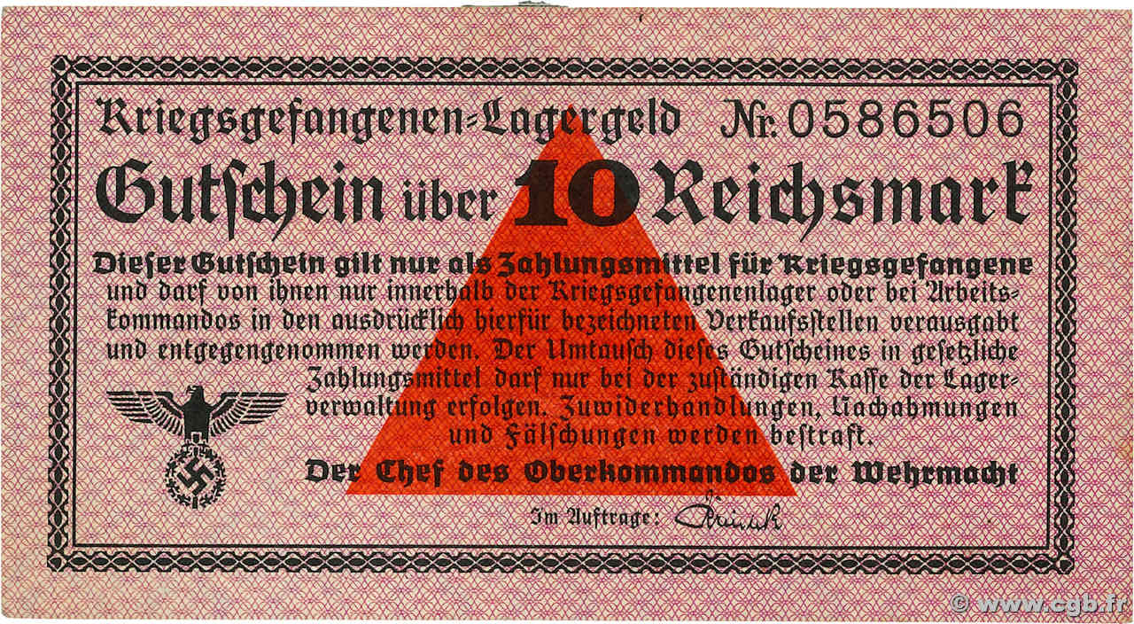 10 Reichsmark ALLEMAGNE  1939 R.521a SUP