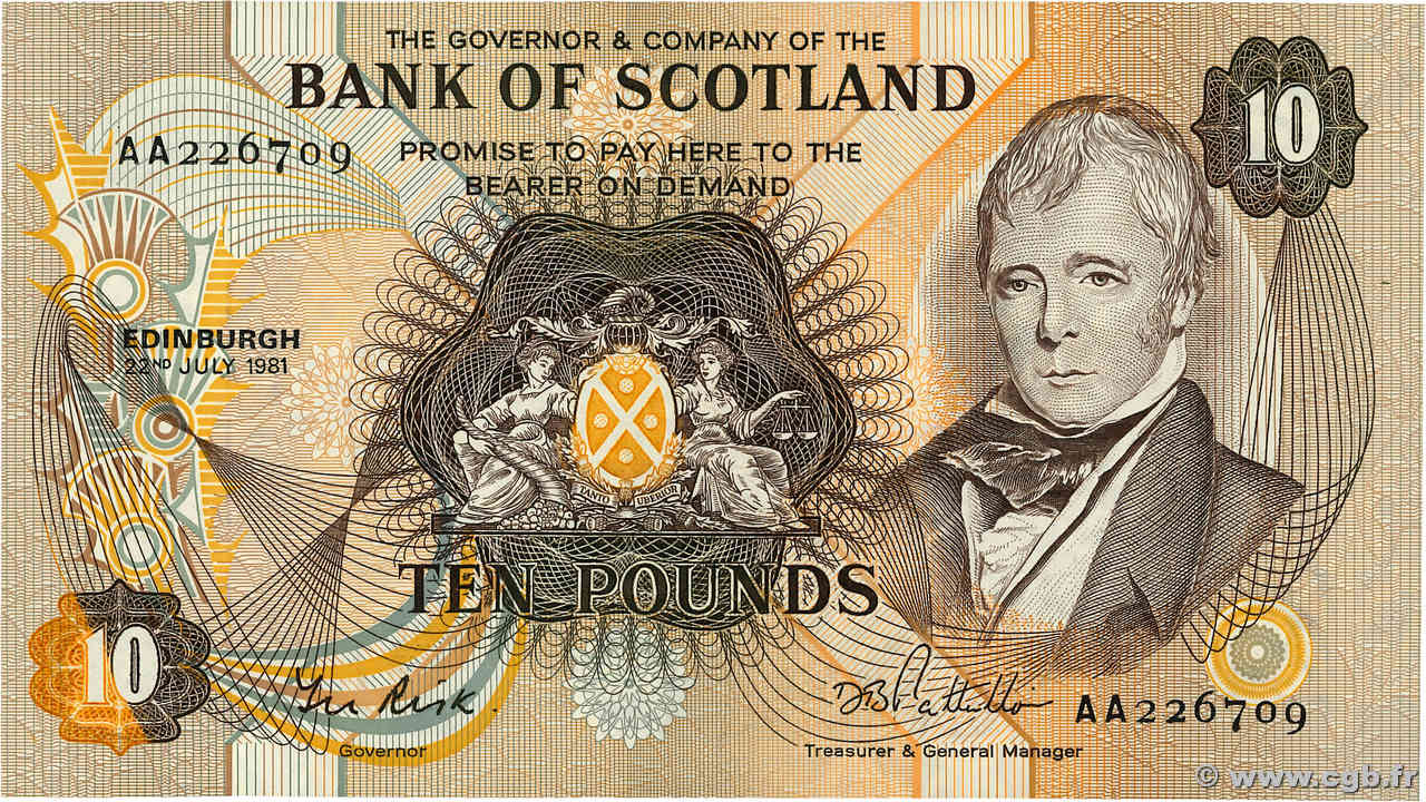 10 Pounds SCOTLAND  1981 P.113c ST