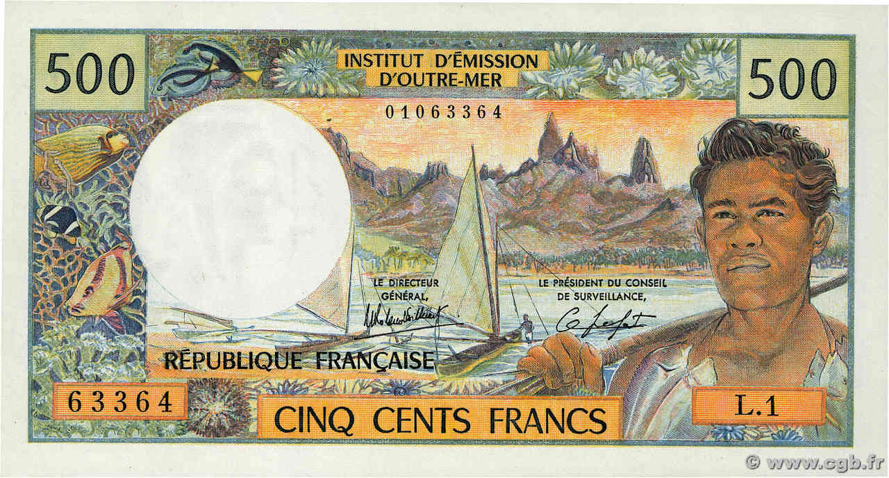 500 Francs NOUVELLE CALÉDONIE  1983 P.60d q.FDC