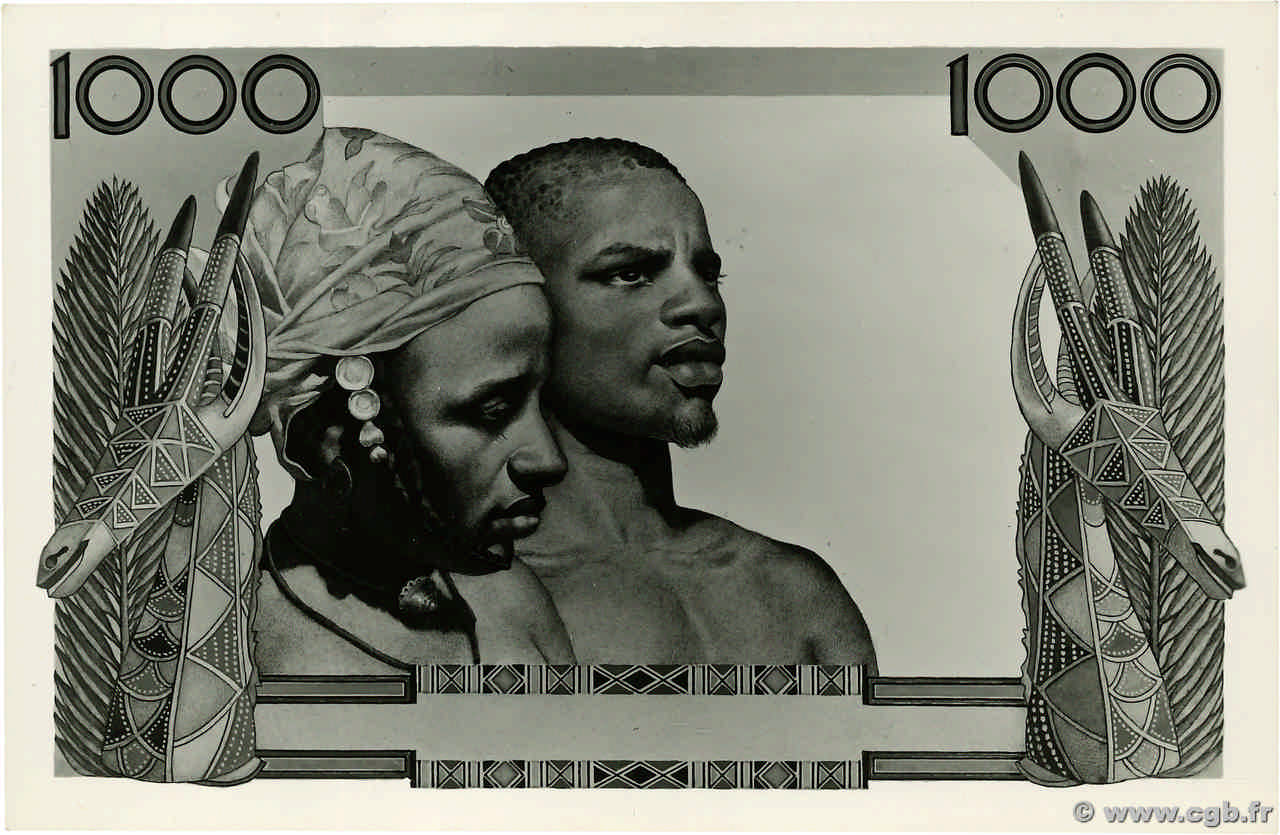 1000 Francs Photo FRENCH WEST AFRICA  1950 P.- ST