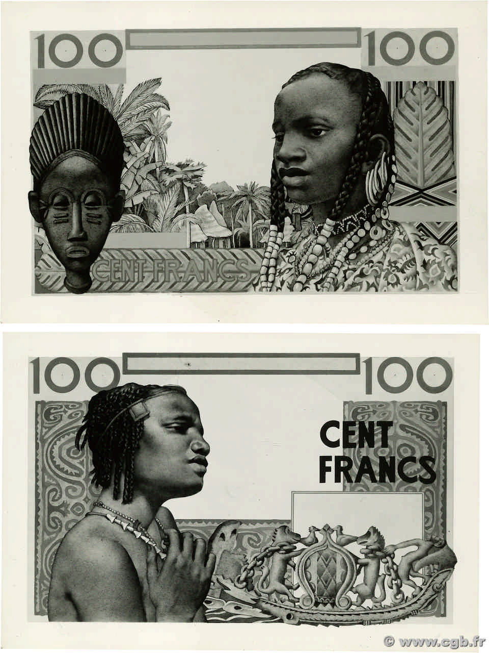 100 Francs Photo ÉTATS DE L AFRIQUE DE L OUEST  1950 P.02p NEUF