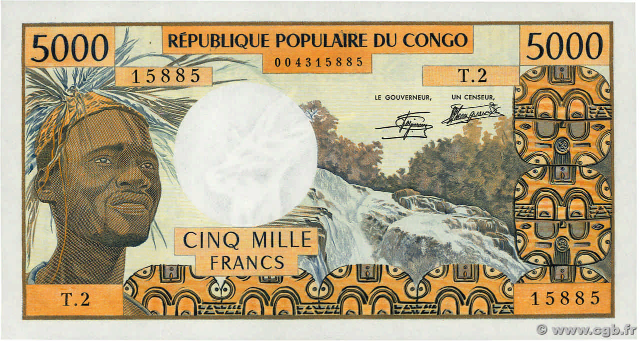5000 Francs CONGO  1978 P.04c pr.NEUF