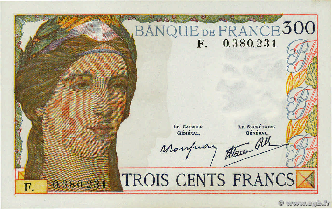 300 Francs FRANCE  1938 F.29.01 NEUF