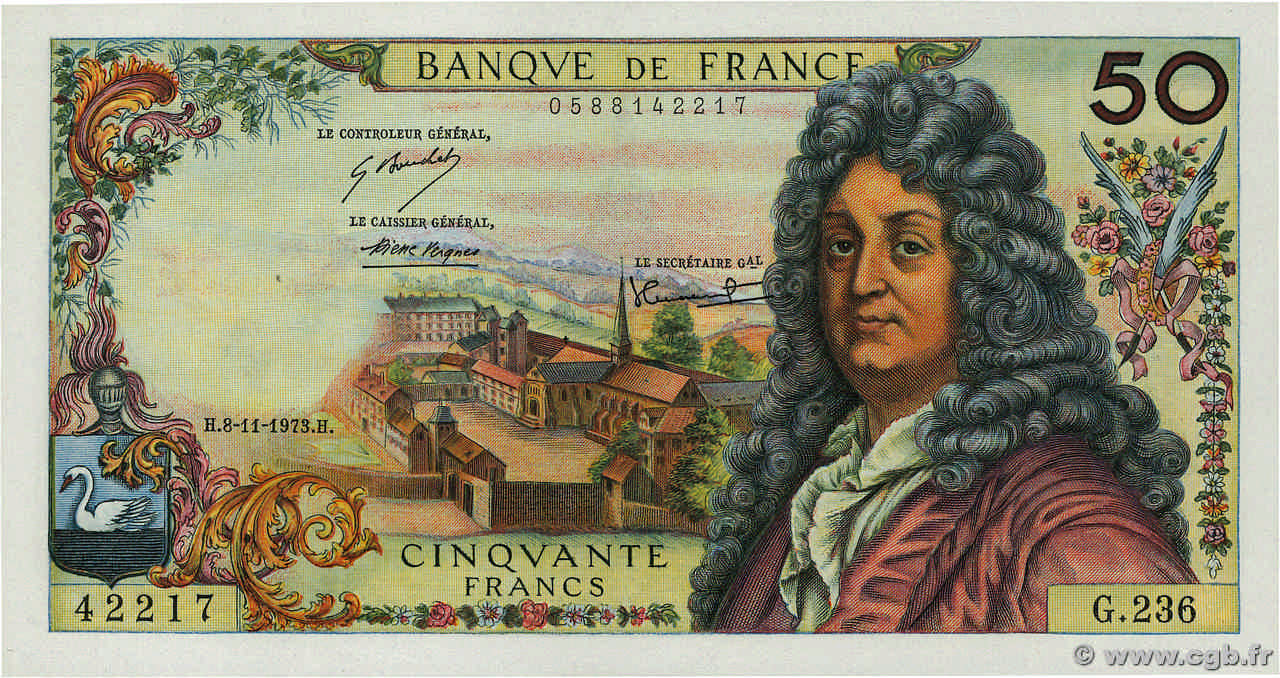 50 Francs RACINE FRANCE  1973 F.64.25 NEUF