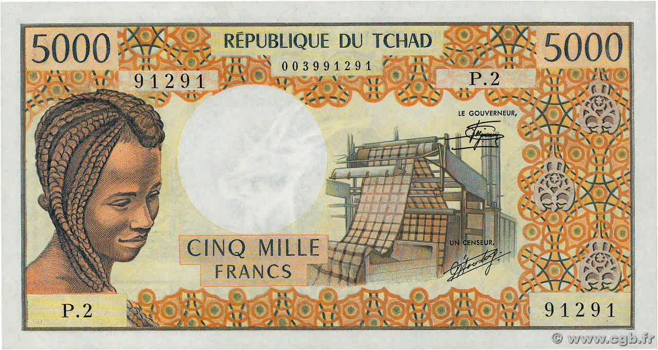 5000 Francs TSCHAD  1978 P.05b ST