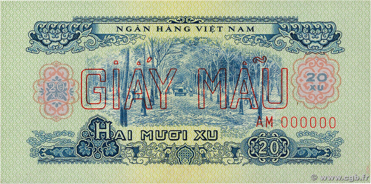 20 Xu Spécimen VIET NAM SUD  1966 P.38s pr.NEUF