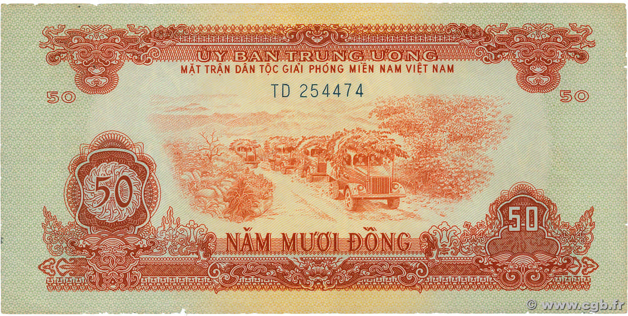 50 Dong SOUTH VIETNAM  1963 P.R8 XF