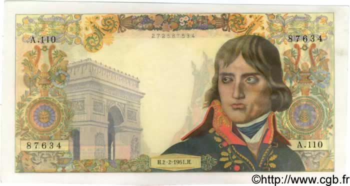 100 Nouveaux Francs BONAPARTE FRANCE  1961 F.59.00x UNC-