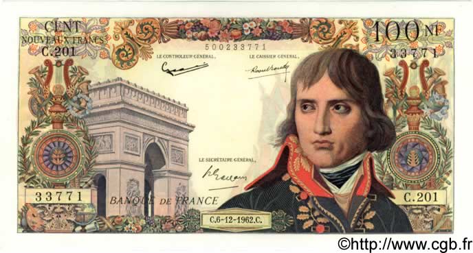 100 Nouveaux Francs BONAPARTE FRANCE  1962 F.59.18 pr.NEUF