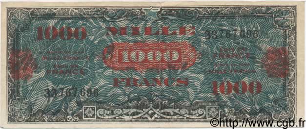 1000 Francs DRAPEAU FRANCIA  1944 VF.22.01 MBC