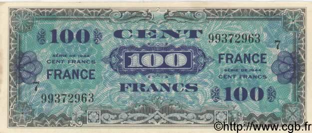 100 Francs FRANCE FRANKREICH  1944 VF.25.07 fST