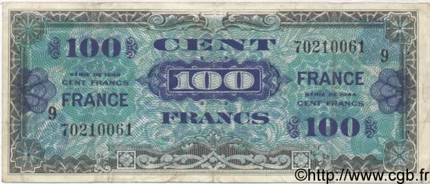 100 Francs FRANCE FRANKREICH  1944 VF.25.09 S to SS