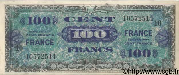 100 Francs FRANCE FRANKREICH  1944 VF.25.10 VZ