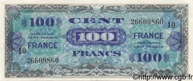 100 Francs FRANCE FRANCE  1944 VF.25.10 XF