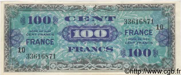 100 Francs FRANCE FRANCE  1944 VF.25.10 XF