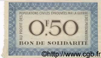 50 Centimes BON DE SOLIDARITÉ FRANCE Regionalismus und verschiedenen  1941 KL.01A fST