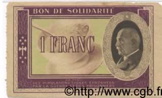 1 Franc BON DE SOLIDARITÉ FRANCE regionalism and various  1941 KL.02A VF