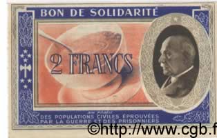2 Francs BON DE SOLIDARITÉ FRANCE régionalisme et divers  1941 KL.03B NEUF