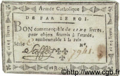 5 Livres FRANKREICH  1794 Laf.273 SS