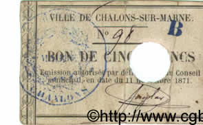 5 Francs FRANCE regionalismo e varie  1871 BPM.043.3 MB