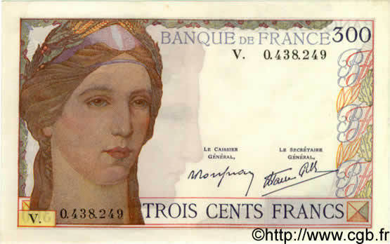 300 Francs FRANCIA  1939 F.29.03 EBC a SC