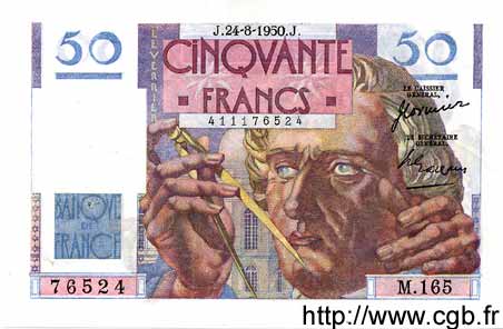 50 Francs LE VERRIER FRANCIA  1950 F.20.16 SPL
