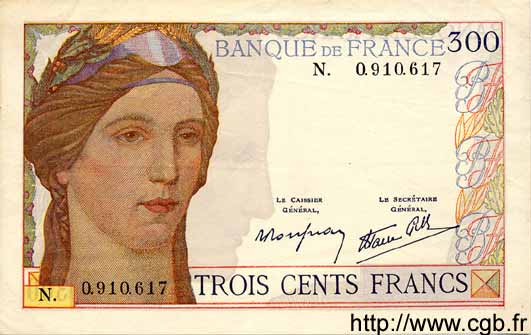 300 Francs FRANCIA  1939 F.29.03 EBC+