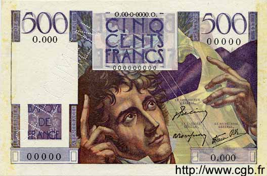 500 Francs CHATEAUBRIAND FRANCE  1945 F.34.01Sp XF-