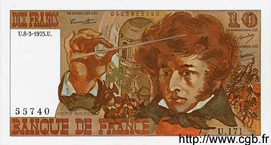 10 Francs BERLIOZ FRANCIA  1975 F.63.09 AU