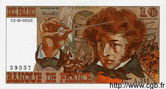 10 Francs BERLIOZ FRANCE  1975 F.63.13 UNC