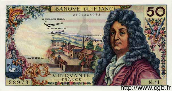 50 Francs RACINE FRANCIA  1963 F.64.04 EBC+