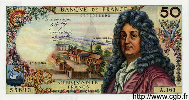 50 Francs RACINE FRANCE  1970 F.64.16 UNC-