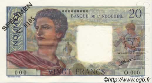 20 Francs NOUVELLE CALÉDONIE  1963 P.50cs UNC