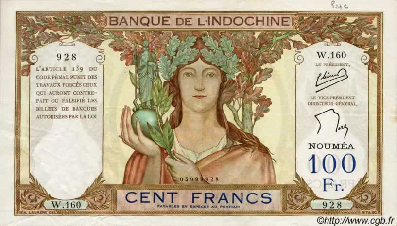 100 Francs NOUVELLE CALÉDONIE  1957 P.42d q.SPL