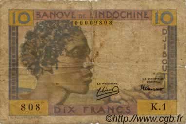 10 Francs DSCHIBUTI   1946 P.19 SGE
